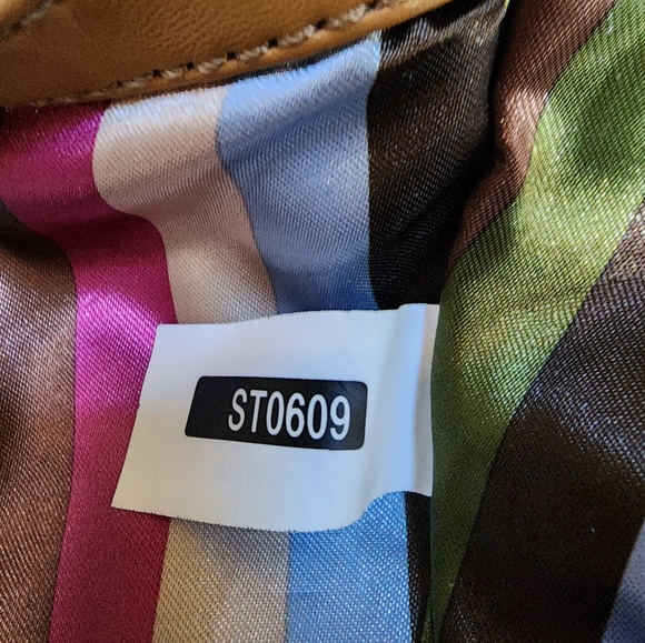 TIGANELLO SHOULDER BAG WITH DOUBLE STRAPS, GENUINE LEATHER, CARMEL COLOR - Picture 10 of 15